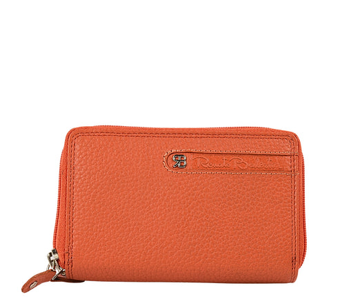 Portofel casual, dama, RENATA BALESTRA 2035, portocaliu, piele naturala